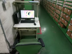 Size: 4160x3120 | Tagged: safe, imported from derpibooru, fluttershy, computer, irl, photo, shelves