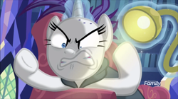 Size: 1320x740 | Tagged: safe, imported from derpibooru, screencap, rarity, pony, unicorn, it isn't the mane thing about you, backlighting, discovery family logo, faic, female, lamp, mare, marshmelodrama, raribald, solo, twilight's castle