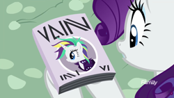 Size: 1920x1080 | Tagged: safe, imported from derpibooru, screencap, rarity, pony, unicorn, it isn't the mane thing about you, alternate hairstyle, female, mare, raripunk, solo, vain
