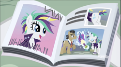 Size: 1324x740 | Tagged: safe, imported from derpibooru, screencap, filthy rich, rarity, earth pony, pony, unicorn, it isn't the mane thing about you, alternate hairstyle, butt, discovery family logo, dollar sign, female, male, mare, picture, plot, raripunk, rearity, stallion, what were they thinking, you know for kids