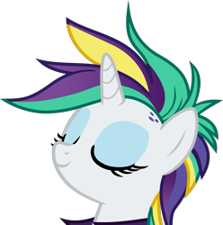 Size: 3592x3619 | Tagged: safe, artist:frownfactory, imported from derpibooru, rarity, pony, unicorn, it isn't the mane thing about you, .svg available, alternate hairstyle, eyes closed, female, horn, mare, multicolored hair, multicolored mane, raripunk, simple background, solo, svg, transparent background, vector