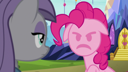 Size: 1280x720 | Tagged: safe, edit, edited screencap, imported from derpibooru, screencap, maud pie, pinkie pie, rock solid friendship, emoji, floppy ears, shitposting