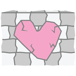 Size: 3600x3600 | Tagged: safe, artist:showtimeandcoal, imported from derpibooru, oc, oc only, oc:dumas briks, brick, brick wall, cracks, cutie mark, digital art, heart, solo, stone, vector