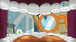 Size: 1223x673 | Tagged: safe, imported from derpibooru, screencap, doctor muffin top, zecora, earth pony, pony, a health of information, carousel (tv channel), mouth cam