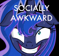 Size: 874x838 | Tagged: safe, artist:darkest-lunar-flower, imported from derpibooru, princess luna, alicorn, pony, faic, female, solo, sweat