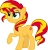 Size: 3001x3154 | Tagged: safe, artist:cloudy glow, artist:cloudyglow, imported from derpibooru, sunset shimmer, pony, unicorn, equestria girls, mirror magic, spoiler:eqg specials, cute, female, mare, raised hoof, shimmerbetes, simple background, smiling, solo, transparent background, vector