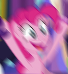 Size: 378x409 | Tagged: safe, edit, edited screencap, imported from derpibooru, screencap, pinkie pie, rarity, celestial advice, season 7, faic, meme, motion blur, penkeh, ponk, shitposting