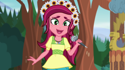 Size: 1280x720 | Tagged: safe, imported from derpibooru, screencap, gloriosa daisy, equestria girls, legend of everfree, cute, daisybetes, female, magical geodes, solo