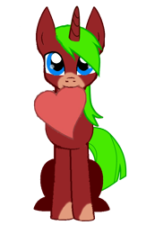 Size: 510x738 | Tagged: safe, artist:marianokun, imported from derpibooru, oc, oc only, oc:marianokun, pony, unicorn, cute, heart, love, male, solo