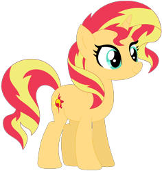 Size: 1024x1087 | Tagged: dead source, safe, artist:ra1nb0wk1tty, imported from derpibooru, sunset shimmer, pony, unicorn, female, mare, simple background, solo, transparent background, vector