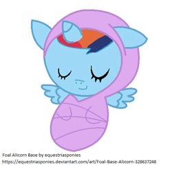 Size: 512x512 | Tagged: safe, imported from derpibooru, oc, oc only, oc:rainbow sparkle, alicorn, pony, baby, magical lesbian spawn, newborn, offspring, parent:rainbow dash, parent:twilight sparkle, parents:twidash