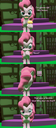 Size: 1920x4320 | Tagged: safe, artist:red4567, imported from derpibooru, pinkie pie, pony, 3d, bad idea, comic, didn't think this through, eating, food, jacksepticeye, lemon, sour, source filmmaker