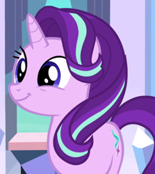 Size: 976x1095 | Tagged: safe, imported from derpibooru, screencap, starlight glimmer, pony, unicorn, the times they are a changeling, cute, female, glimmerbetes, mare, smiling, solo