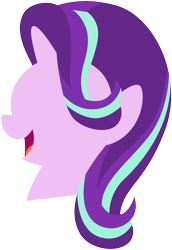 Size: 1500x2175 | Tagged: safe, artist:caliazian, imported from derpibooru, starlight glimmer, pony, unicorn, bust, female, horn, lineless, mare, open mouth, portrait, simple, simple background, smiling, solo, transparent background