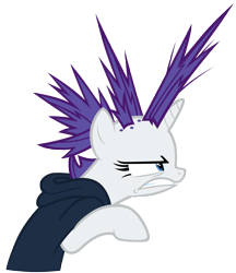 Size: 7000x8100 | Tagged: safe, artist:tardifice, imported from derpibooru, rarity, pony, unicorn, it isn't the mane thing about you, absurd resolution, angry, bad hair, female, mare, raribald, simple background, solo, transparent background, vector