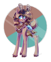 Size: 1501x1831 | Tagged: safe, artist:huirou, imported from derpibooru, oc, oc only, oc:fraulein, original species, pond pony, pony, female, solo