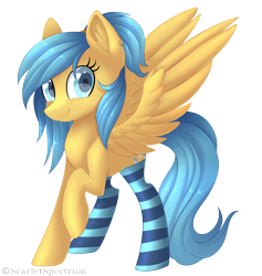 Size: 2372x2500 | Tagged: safe, artist:scarlet-spectrum, imported from derpibooru, oc, oc only, oc:blurry ice, clothes, simple background, socks, solo, striped socks, transparent background