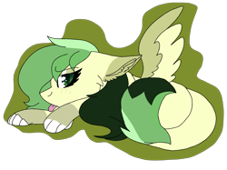 Size: 2334x1743 | Tagged: safe, artist:brokensilence, imported from derpibooru, oc, oc only, oc:jade paws, sphinx, freckles, paws, prone, simple background, solo, sphinx oc, tongue out, transparent background, wings