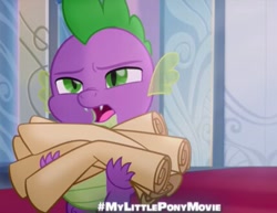 Size: 429x332 | Tagged: safe, imported from derpibooru, screencap, spike, dragon, my little pony: the movie, cropped, male, solo