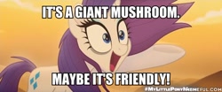 Size: 600x249 | Tagged: safe, edit, edited screencap, imported from derpibooru, screencap, rarity, pony, unicorn, my little pony: the movie, avatar the last airbender, bags under eyes, cactus juice, desert, drugged, friendly mushroom, hallucination, happy, high, image macro, meme, memeful.com, mescaline, peyote, reference