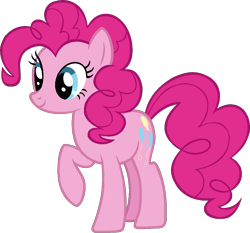 Size: 1007x940 | Tagged: safe, artist:j-pinkie, imported from derpibooru, pinkie pie, earth pony, pony, unicorn, female, mare, ms paint, raised hoof, simple background, solo, transparent background, vector