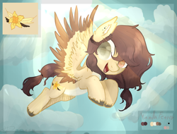 Size: 3441x2615 | Tagged: safe, artist:lastaimin, imported from derpibooru, oc, oc only, oc:vanilla feather, pegasus, pony, female, high res, mare, reference sheet, solo