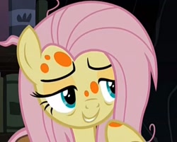 Size: 1145x919 | Tagged: safe, imported from derpibooru, screencap, fluttershy, pony, a health of information, bust, female, lidded eyes, mare, messy mane, sick, solo, swamp fever