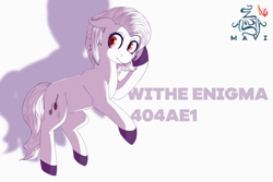 Size: 1482x988 | Tagged: safe, artist:php102, deleted from derpibooru, imported from derpibooru, oc, oc only, oc:withe enigma 404ae1, horse, pony, enigma, full body, my little pony, original character do not steal, project:zaldia mavi, solo, withe