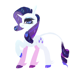 Size: 568x560 | Tagged: safe, artist:shacklefunk, imported from derpibooru, rarity, pony, unicorn, eyelashes, eyeshadow, female, leonine tail, makeup, mare, raised hoof, simple background, solo, unshorn fetlocks, white background