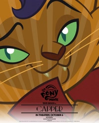 Size: 1500x1875 | Tagged: safe, imported from derpibooru, capper dapperpaws, abyssinian, anthro, my little pony: the movie, male, movie poster, my little pony logo, official, poster, solo, taye diggs
