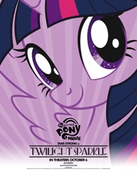 Size: 1500x1875 | Tagged: safe, imported from derpibooru, twilight sparkle, twilight sparkle (alicorn), alicorn, my little pony: the movie, female, movie poster, my little pony logo, official, poster, solo, tara strong