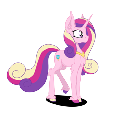Size: 2626x2380 | Tagged: safe, artist:paskanaakka, derpibooru exclusive, imported from derpibooru, princess cadance, unicorn, chest fluff, colored hooves, ear fluff, female, mare, race swap, simple background, solo, transparent background, unicorn cadance, unshorn fetlocks