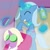Size: 800x793 | Tagged: safe, artist:dazed-and-wandering, imported from derpibooru, trixie, twilight sparkle, pony, unicorn, bipedal, cucumber, duo, female, food, lesbian, shipping, spa, spa pony, twixie