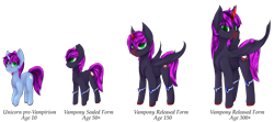 Size: 4500x2000 | Tagged: safe, artist:chapaevv, imported from derpibooru, oc, oc only, oc:midnight moon, unicorn, vampony, broken horn, female, mare