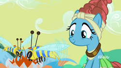 Size: 1920x1080 | Tagged: safe, imported from derpibooru, screencap, meadowbrook, bee, flash bee, a health of information, discovery, female, smiling, solo, swamp fever plant