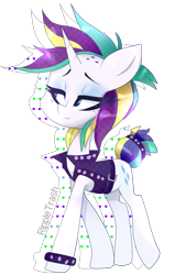 Size: 1029x1621 | Tagged: safe, artist:rippletrash, imported from derpibooru, rarity, pony, it isn't the mane thing about you, alternate hairstyle, clothes, female, mare, punk, raripunk, short hair, simple background, solo, transparent background