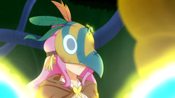Size: 1280x720 | Tagged: safe, artist:jonfawkes, imported from derpibooru, fluttershy, bee, flash bee, human, a health of information, beehive, clothes, female, humanized, mask, scene interpretation, solo, wing ears
