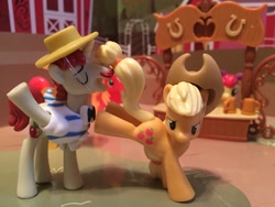 Size: 3264x2448 | Tagged: safe, artist:twitchy-tremor, imported from derpibooru, apple bloom, applejack, big macintosh, flam, flim, abuse, apple, buck, cider, flamabuse, flim flam brothers, food, irl, photo, toy