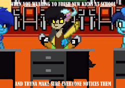 Size: 8598x6047 | Tagged: safe, artist:lettelauren, edit, imported from derpibooru, discord, pony, pony town, absurd resolution, clothes, meme, shoes