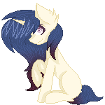 Size: 150x150 | Tagged: safe, artist:electricaldragon, imported from derpibooru, oc, oc only, oc:glitter fang, pony, unicorn, animated, female, gif, mare, pixel art, simple background, sitting, solo, transparent background