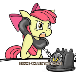 Size: 761x738 | Tagged: safe, artist:sonicdramon, imported from derpibooru, apple bloom, earth pony, pony, bow, english, female, filly, hair bow, open mouth, phone, solo, telephone, text