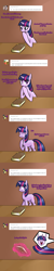 Size: 750x3750 | Tagged: safe, artist:cosmalumi, artist:its-gloomy, imported from derpibooru, twilight sparkle, pony, unicorn, tumblr:ask queen moon, ask, book, comic, solo, tumblr