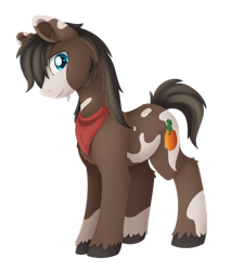 Size: 1024x1203 | Tagged: safe, artist:dusthiel, imported from derpibooru, oc, oc only, oc:clover patch, earth pony, pony, bandana, commission, looking at you, male, simple background, solo, stallion, transparent background