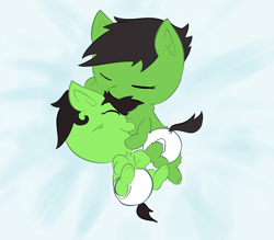 Size: 1213x1065 | Tagged: safe, artist:lazynore, imported from derpibooru, oc, oc only, oc:filly anon, pony, baby, baby pony, diaper, female, filly, request, sleeping, twins