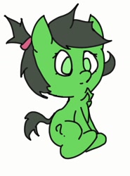 Size: 809x1094 | Tagged: safe, artist:lazynore, imported from derpibooru, oc, oc only, oc:filly anon, drawn on phone, female, filly, phone drawing