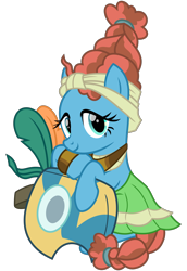 Size: 2200x3200 | Tagged: safe, artist:cheezedoodle96, imported from derpibooru, meadowbrook, pony, a health of information, .svg available, clothes, cute, dress, female, headscarf, healer's mask, jewelry, looking at you, mare, mask, meadowcute, necklace, scarf, simple background, sitting, solo, svg, transparent background, vector