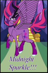 Size: 1593x2450 | Tagged: safe, artist:princessara0, imported from derpibooru, twilight sparkle, alicorn, pony, equestria girls, fame and misfortune, bad end, corrupted, equestria girls ponified, midnight sparkle, ponified, twilight sparkle (alicorn)