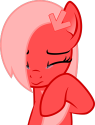 Size: 1400x1841 | Tagged: safe, artist:arifproject, imported from derpibooru, oc, oc only, oc:downvote, pony, derpibooru, crying, derpibooru ponified, eyes closed, meta, ponified, raised hoof, simple background, solo, transparent background, vector
