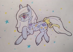 Size: 2428x1740 | Tagged: safe, artist:twitchy-tremor, imported from derpibooru, night glider (g1), g1, space, traditional art