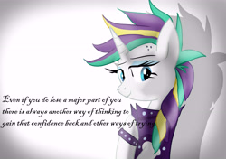 Size: 8598x6047 | Tagged: safe, artist:lettelauren, imported from derpibooru, rarity, it isn't the mane thing about you, absurd resolution, alternate hairstyle, inspirational, punk, quote, raripunk